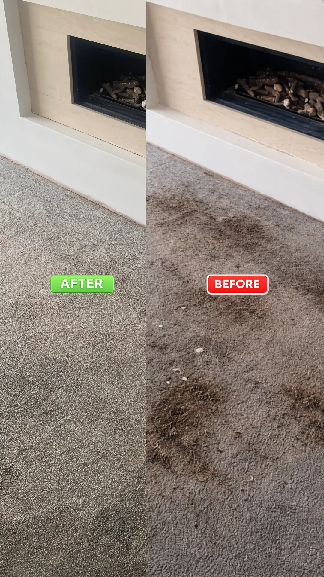 Before and after cleaning result 1